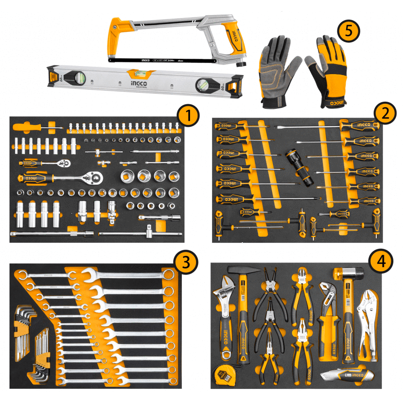 Ingco Tool Chests & Cabinets Ingco 162 Pieces Tool Chest Set - HTCS271621