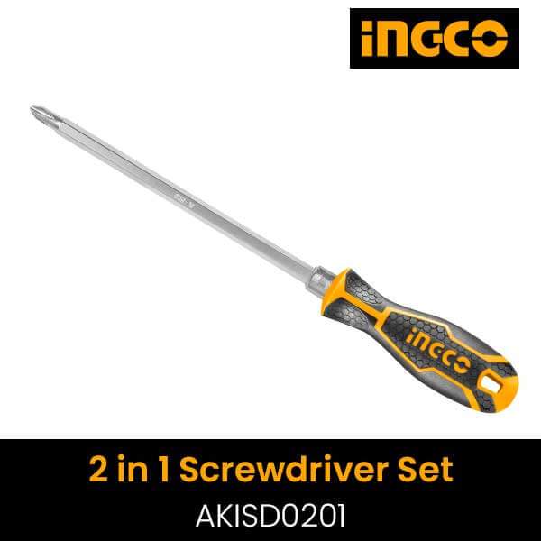 Ingco Screwdrivers Ingco 2-in-1 Screwdriver Set - AKISD0201