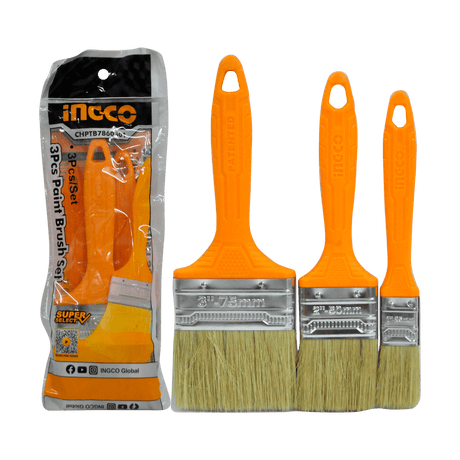 Ingco Paint Tools & Equipment Ingco 3 Pieces Paint Brush Set - CHPTB7860301