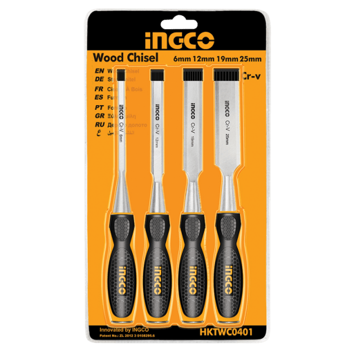 Ingco Chisels Files Planes & Punches Ingco 4 Piece Wood Chisel - HKTWC0401