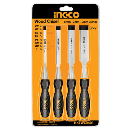 Ingco Chisels Files Planes & Punches Ingco 4 Piece Wood Chisel - HKTWC0401