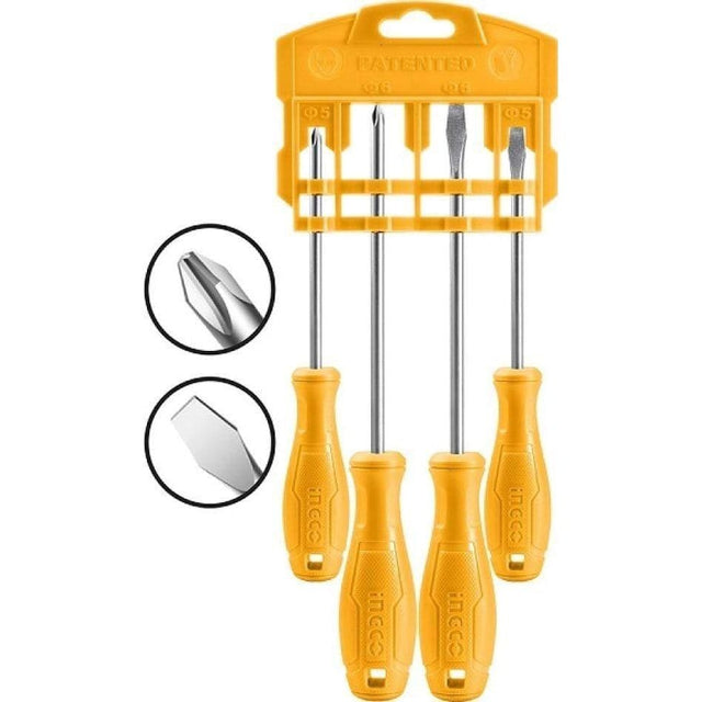 Ingco Screwdrivers Ingco 4 Pieces Screwdriver Set - HKSD0458