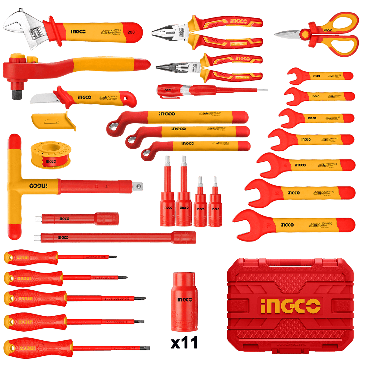 Ingco Tool Set Ingco 41 Pieces Insulated Tools Set - HKITH4101