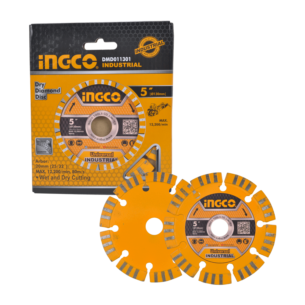 Ingco Grinding & Cutting Wheels Ingco 5" Dry Diamond Cutting Disc 130 x 20mm - DMD011301