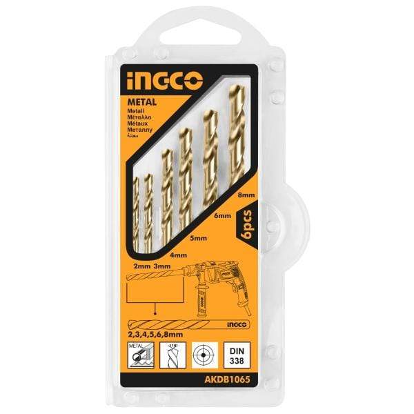 Ingco Drill Bits Ingco 6 Pieces HSS Twist Drill Bits Set - AKDB1065