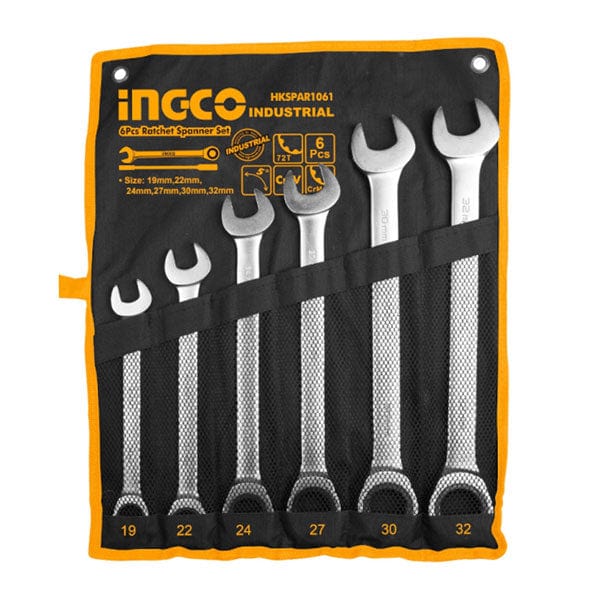 Ingco Wrenches Ingco 6 Pieces Rachet Spanner Set - HKSPAR1061