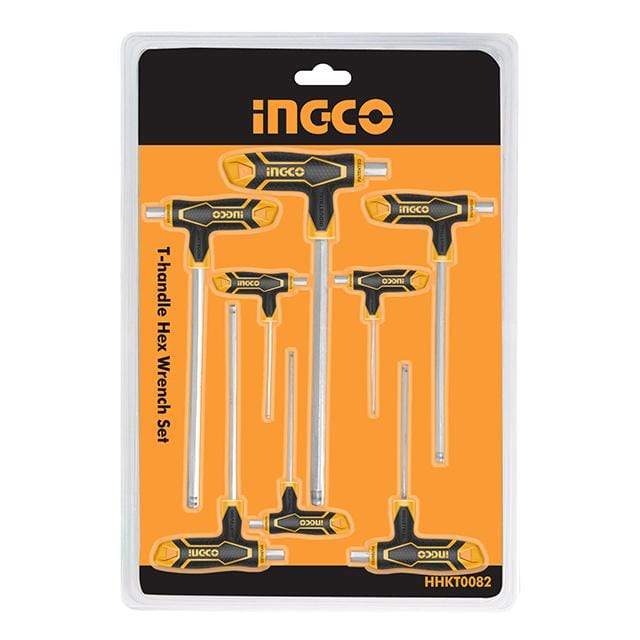 Ingco Screwdrivers Ingco 8 Pcs T Handle Hex Keys Ball End Set - HHKT8082