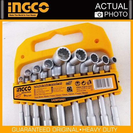 Ingco Wrenches Ingco 9 Pieces L-Angled Socket Wrench Set - LASWT0901