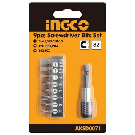 Ingco Screwdriver Bits Ingco 9pcs Screwdriver Bit Set - AKSD0071