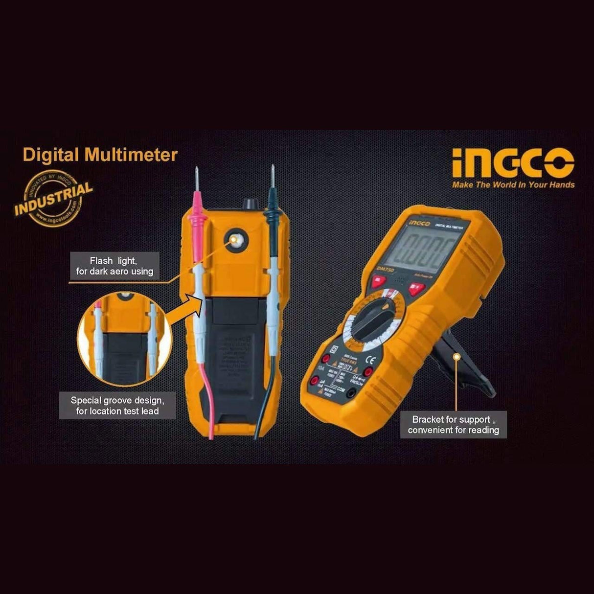 Ingco Digital Meter Ingco Digital Electric Multimeter 1000 Volts - DM7502