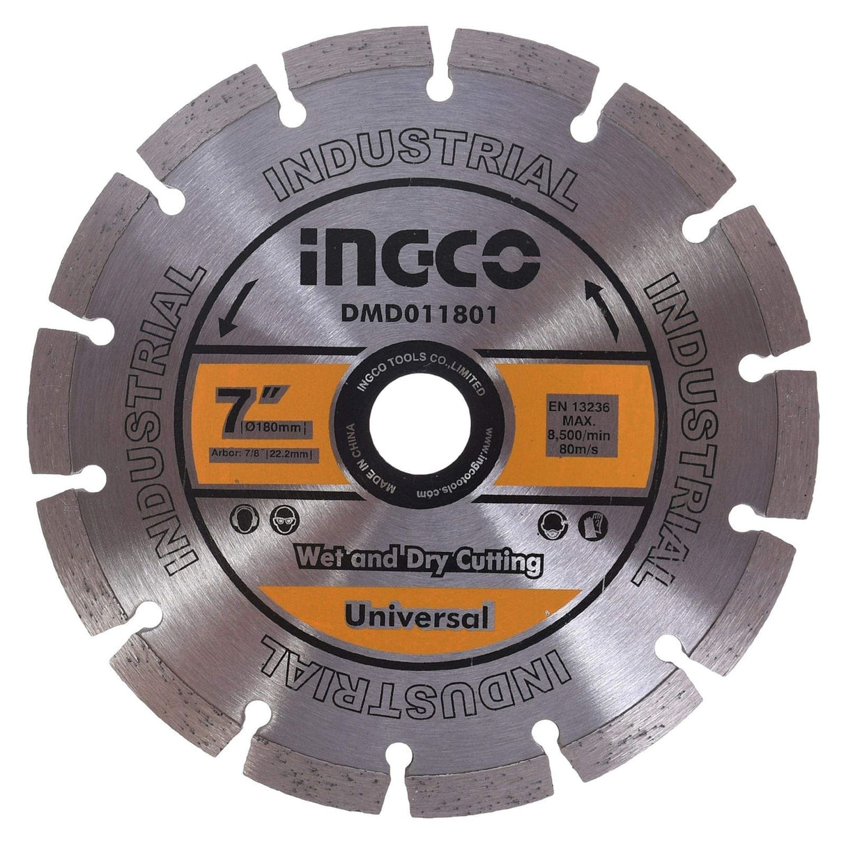 Ingco Grinding & Cutting Wheels Ingco Dry Diamond Disc for Concrete or Asphalt 10mm