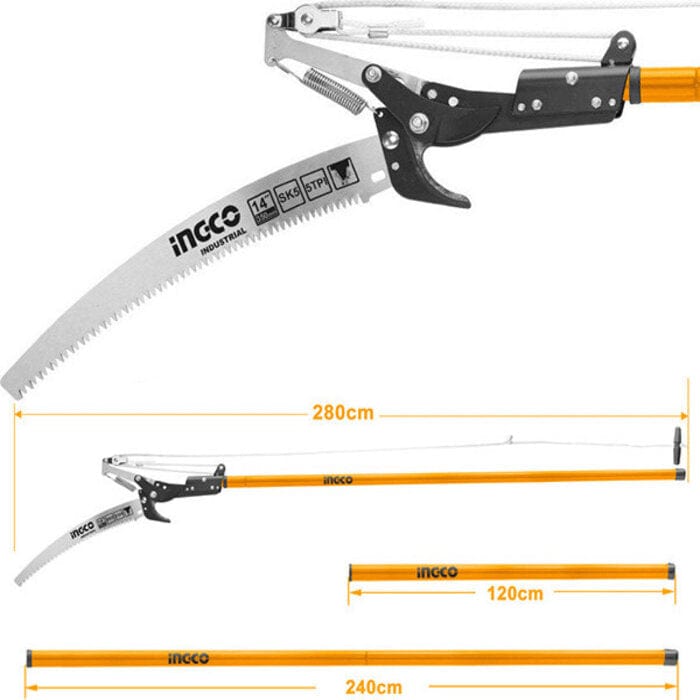 Ingco Trimmer Ingco Extendable Pole Saw & Pruner - HEPS25281