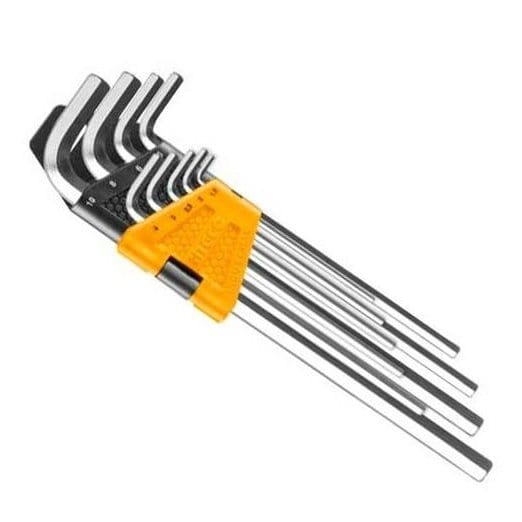 Ingco Sockets & Hex Keys Ingco Extra Long Arm 9 Pieces Hex Key Set - HHK11092