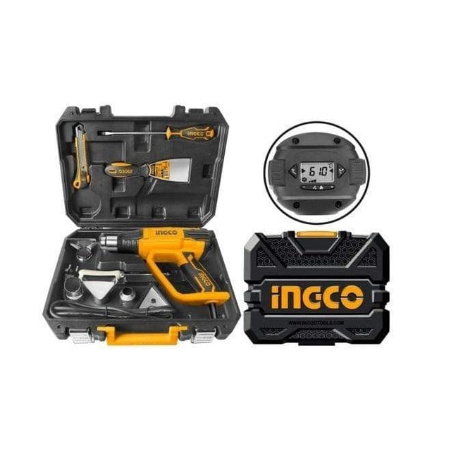 Ingco Heat Gun Ingco Heat Gun 2000W With LCD Display Tool Set  - HG200028-1