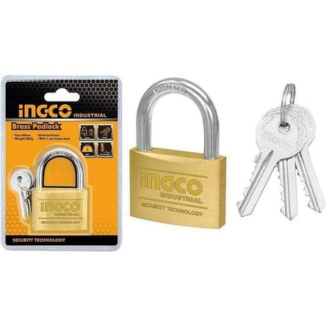 Ingco Padlocks & Accessories Ingco Heavy Duty Brass Padlock