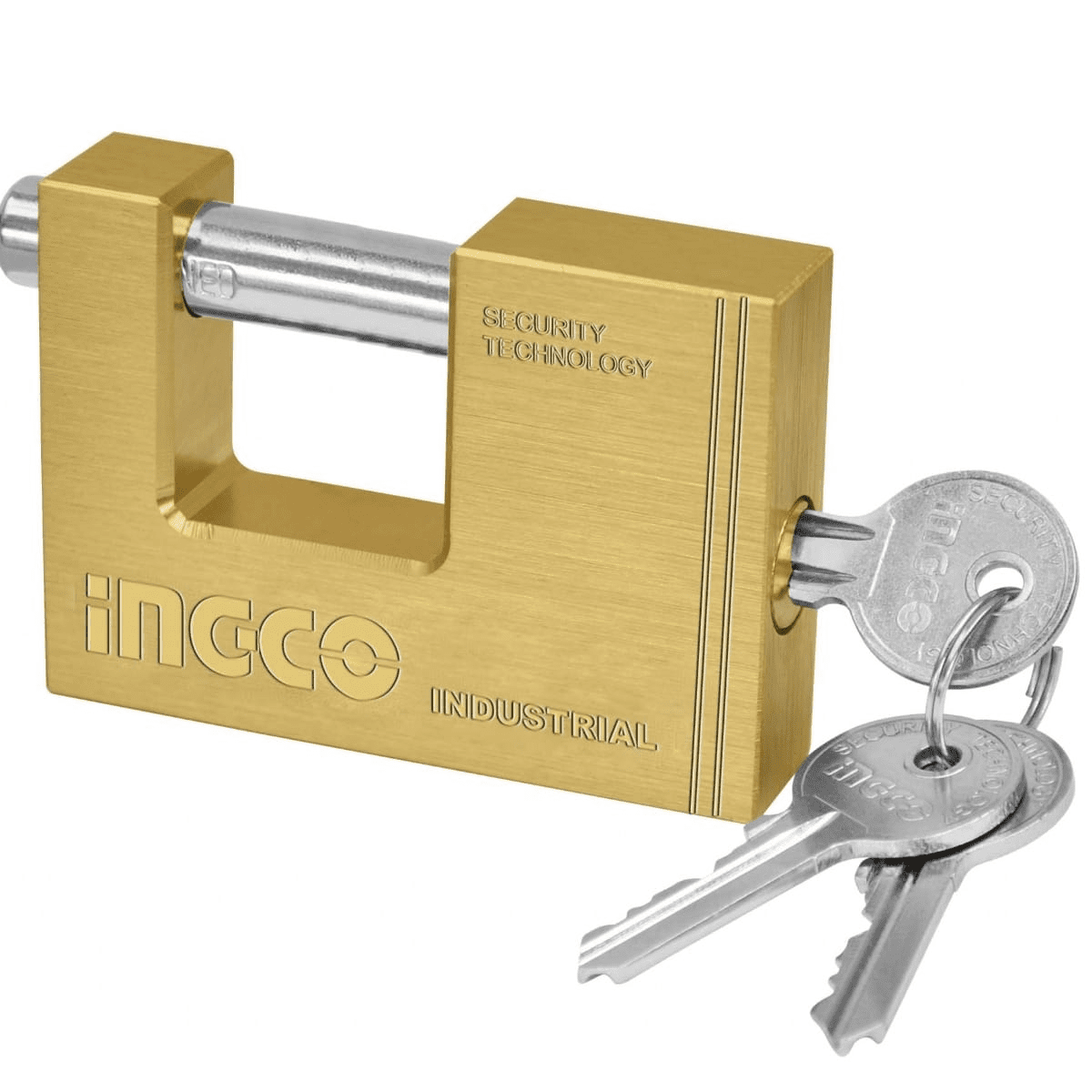 Ingco Padlocks & Accessories Ingco Industrial Heavy Duty Brass Padlock