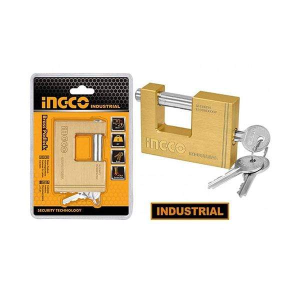 Ingco Padlocks & Accessories Ingco Industrial Heavy Duty Brass Padlock