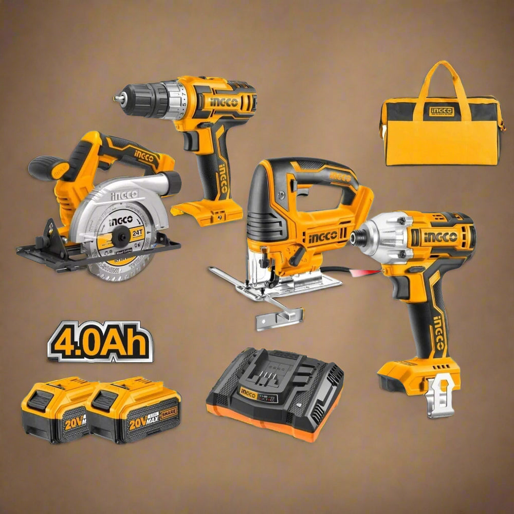 Ingco Power Tool Combo Kit Ingco Lithium-Ion 4-Pieces Cordless Combo Kit 20V - CKLI2010
