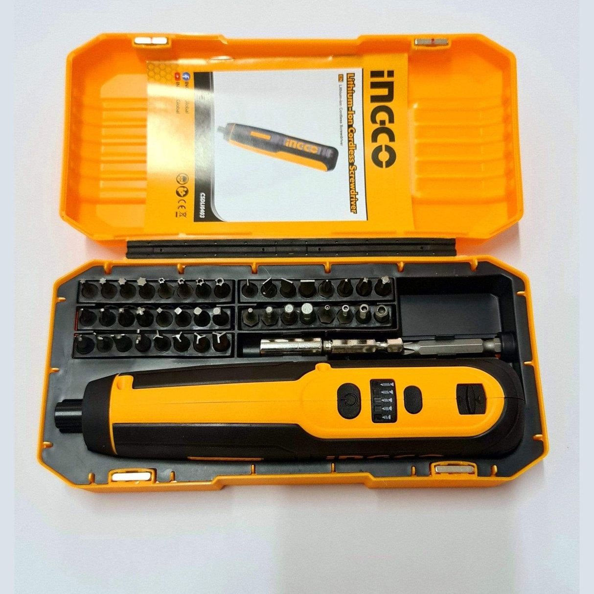 Ingco Powered Screwdriver Ingco Rechargeable Lithium-ion Screwdriver 4V with 42 Pieces Accessories - CSDLI0403