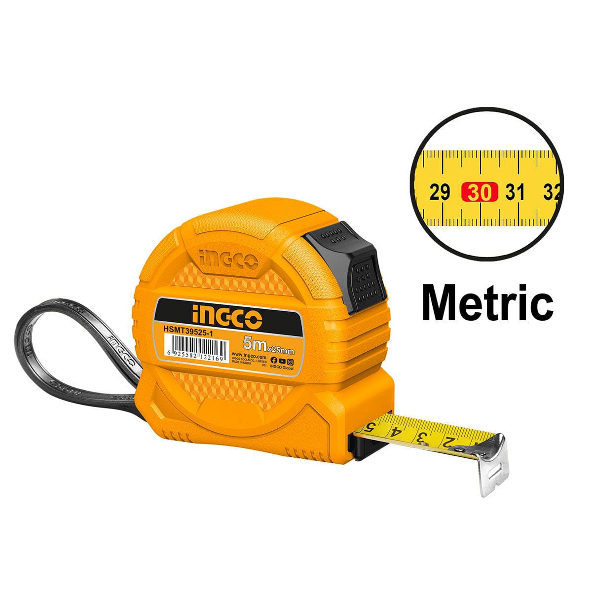 Ingco Tape Measure Ingco Steel Measuring Tape with Metric & Inch