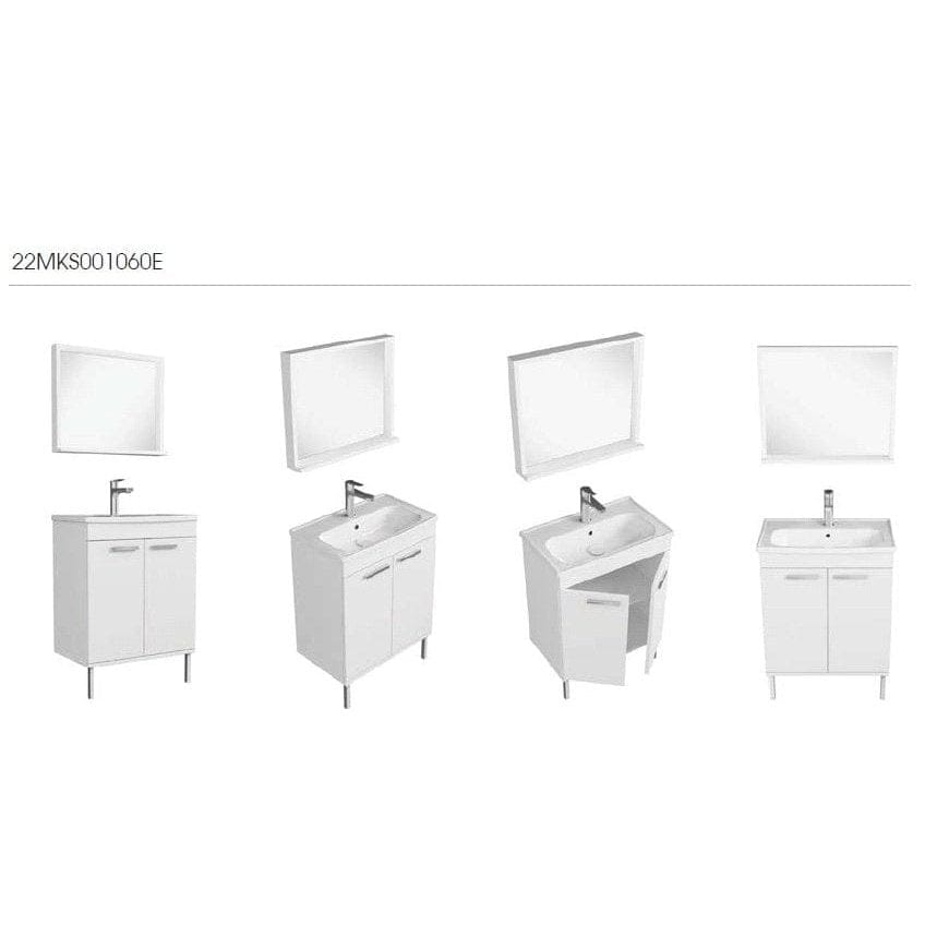 Isvea Bathroom Vanity & Cabinets Isvea Ece Banyo Rubino Floor Standing Vanity Unit 60cm with Mirror Unit