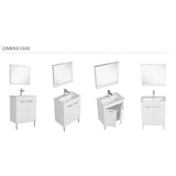 Isvea Bathroom Vanity & Cabinets Isvea Ece Banyo Rubino Floor Standing Vanity Unit 60cm with Mirror Unit