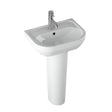 Isvea Bathroom Sink Isvea Ece K Form Full Pedestal 56cm with Hand Wash Basin