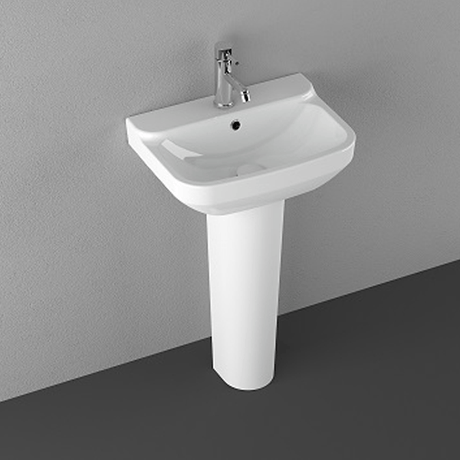 Isvea Bathroom Sink Isvea Ece K Form Full Pedestal 56cm with Hand Wash Basin