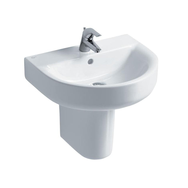 Isvea Bathroom Sink Isvea Ece K Form Half Pedestal 56cm with Hand Wash Basin