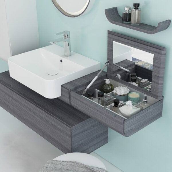 Isvea Bathroom Vanity & Cabinets Isvea Sott Aqua Marino Vanity Basin Unit 59cm