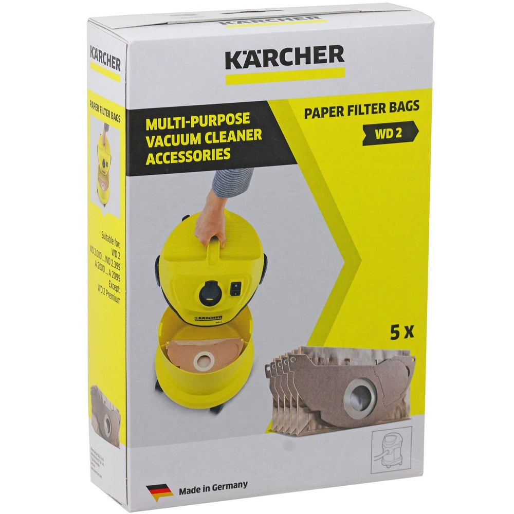 Karcher Cleaning Equipment Accessories Karcher 5 Pieces Filter Bags Paper - WD 2