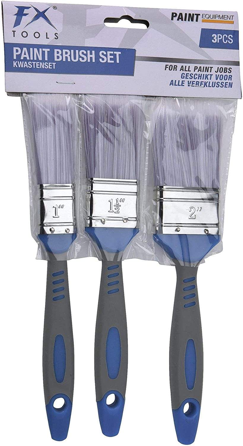 FX-Tools 3 Pieces Paint Brush Set with Plastic Bristles - 25, 40 & 50mm | Supply Master | Accra, Ghana Building Material Building Steel Engineering Hardware tool