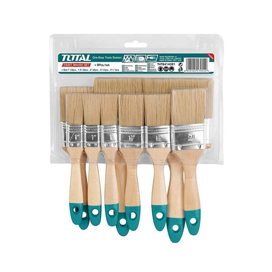 Total 9 Pieces Paint Brush Set - THT8414091 | Supply Master | Accra, Ghana Building Material Building Steel Engineering Hardware tool