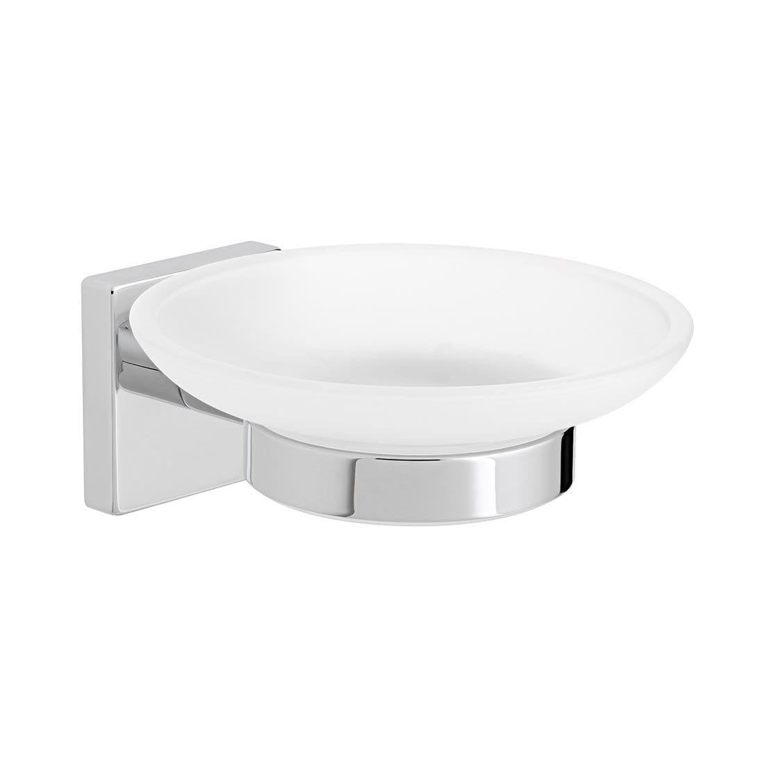 Vado Bokx Frosted Glass Soap Dish & Holder - AX-BOK-182-CP | Supply Master | Accra, Ghana Building Material Building Steel Engineering Hardware tool