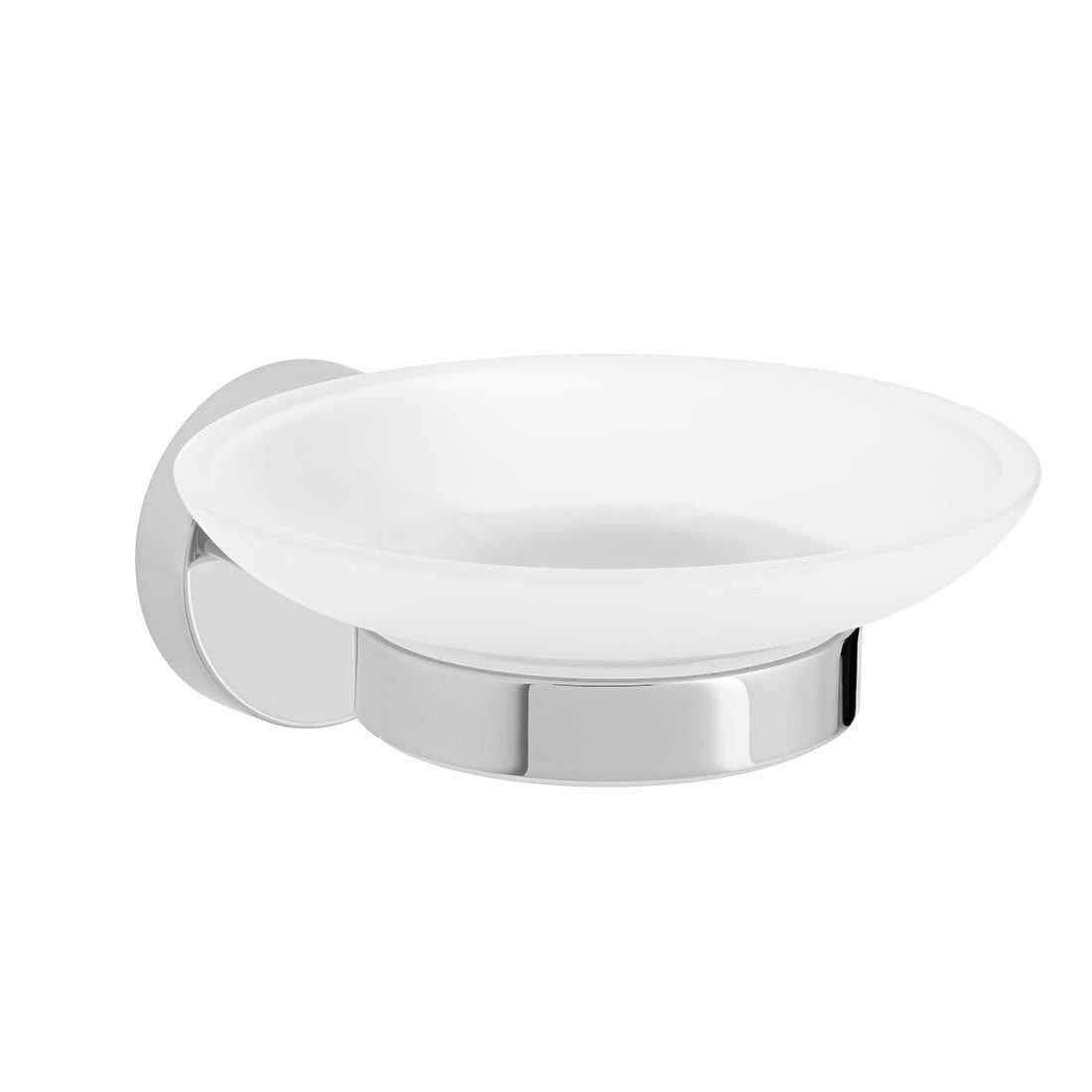 Vado Sirkel Frosted Glass Soap Dish & Holder - AX-SIR-182-CP | Supply Master | Accra, Ghana Building Material Building Steel Engineering Hardware tool