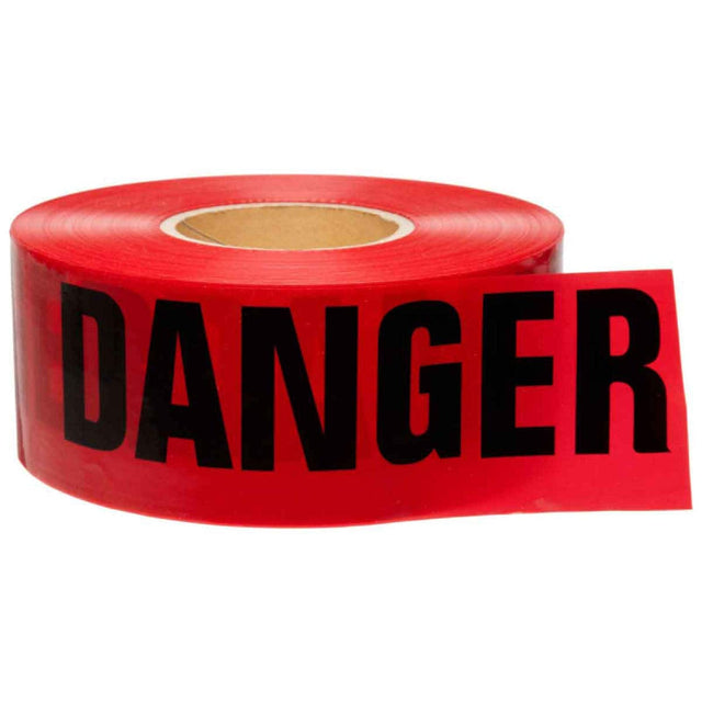 Supply Master Adhesives & Tapes Danger Red Warning Tape 500m