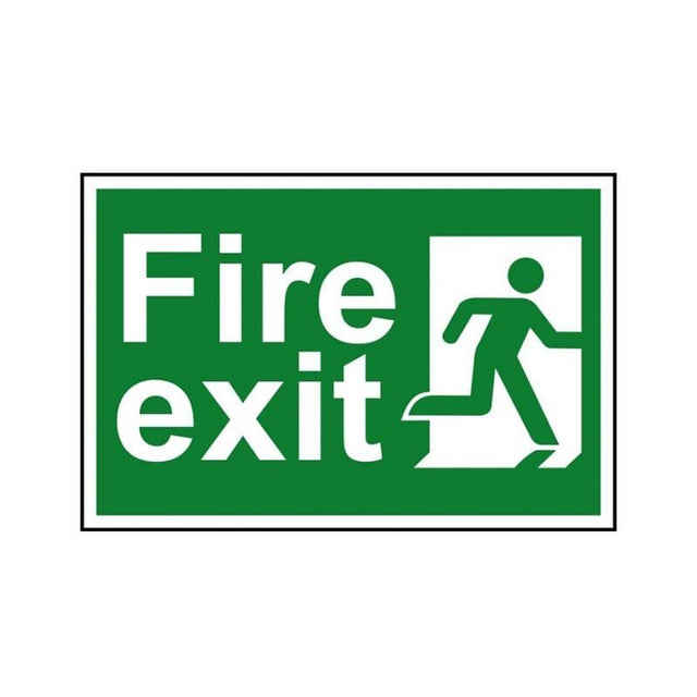 Supply Master Fire Safety Equipment Emergency Fire Exit Sign Sticker