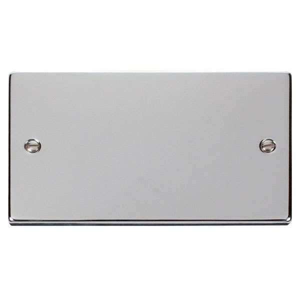 Click Deco 3 x 6 Unpolished Chrome 2 Gang Blank Plate Cover | Supply Master | Accra, Ghana Switches & Sockets Buy Tools hardware Building materials