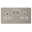 Click Define Stainless Steel 13A Switched Double Socket | Supply Master | Accra, Ghana Switches & Sockets Buy Tools hardware Building materials