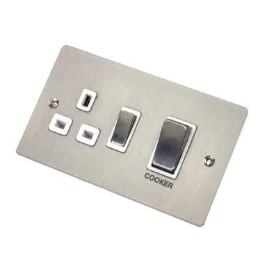 Click Define Stainless Steel 45A Cooker Control Unit With 13A DP Socket | Supply Master | Accra, Ghana Switches & Sockets Buy Tools hardware Building materials