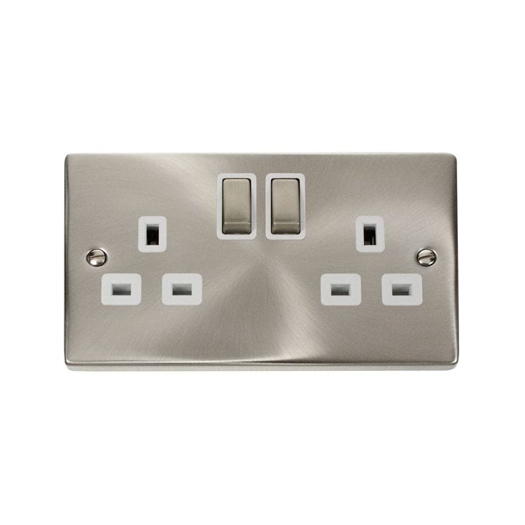 Deco Polished Chrome Ingot Double Socket 13A | Supply Master | Accra, Ghana Switches & Sockets White Buy Tools hardware Building materials