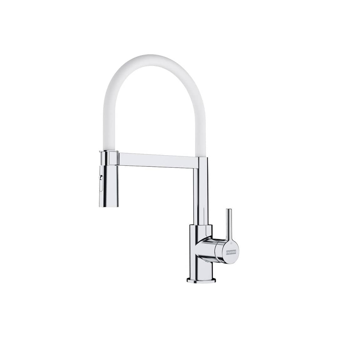 Franke Lina Semi Pro Dual Jet Side HP Kitchen Mixer | Supply Master | Accra, Ghana Kitchen Tap Chrome/White Buy Tools hardware Building materials