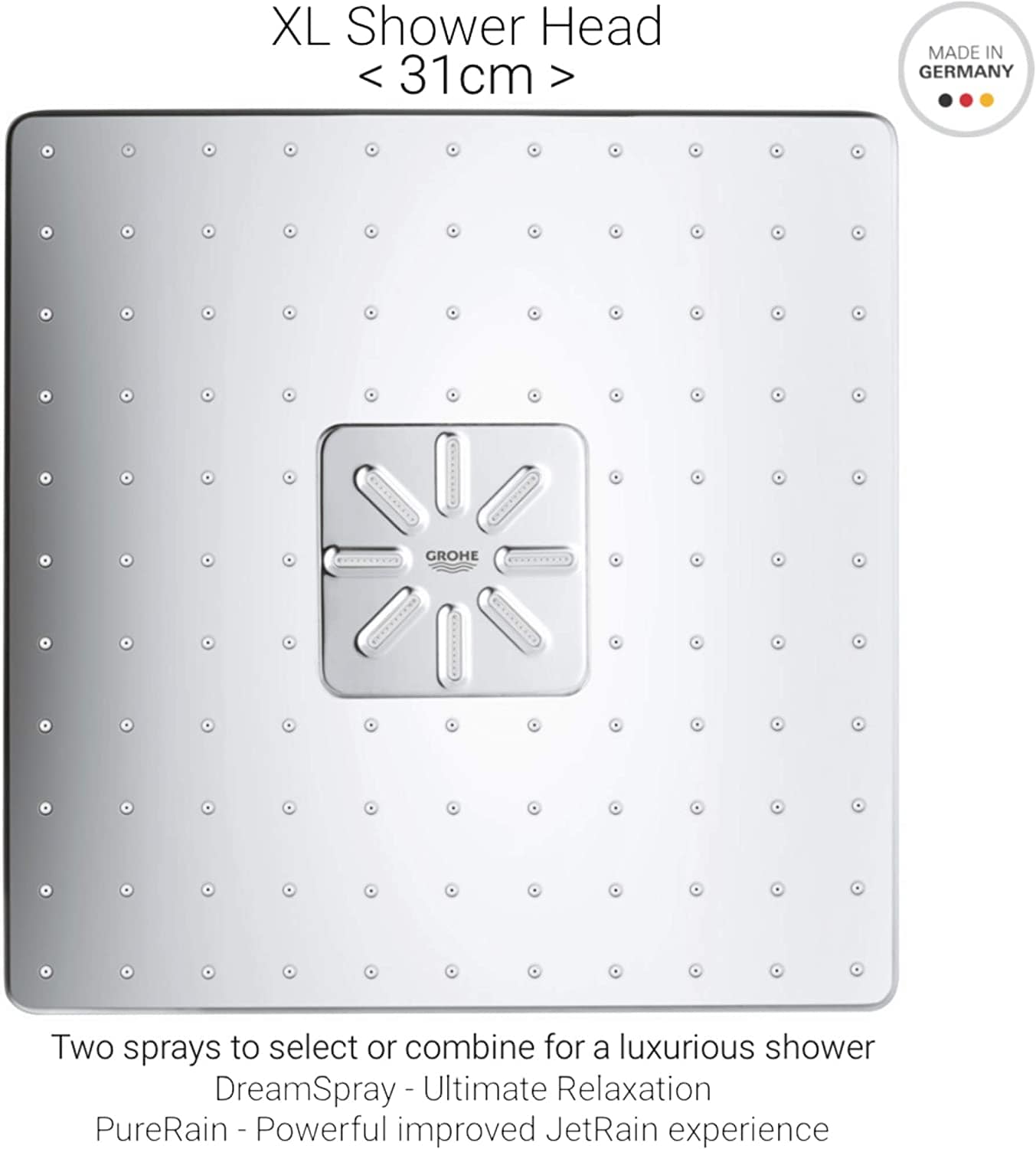 Grohe Rainshower SmartActive 310 Head Shower Set Ceiling 142 mm with 2 Sprays, Chrome | Supply Master | Accra, Ghana Shower Head Buy Tools hardware Building materials