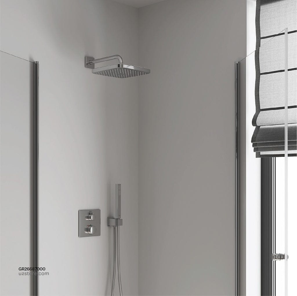 Grohe Tempesta 250 Cube Head shower Set 380mm with 1 Spray, Chrome | Supply Master | Accra, Ghana Shower Head Buy Tools hardware Building materials