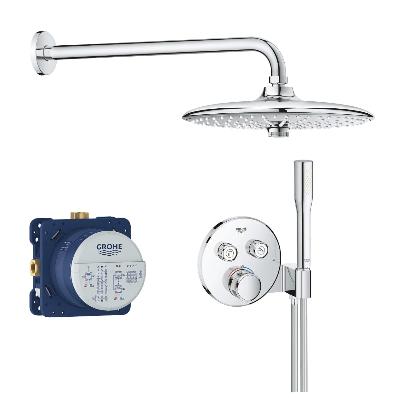 Grohe Grohtherm SmartControl Perfect Shower Set, Chrome | Supply Master | Accra, Ghana Shower Set Buy Tools hardware Building materials