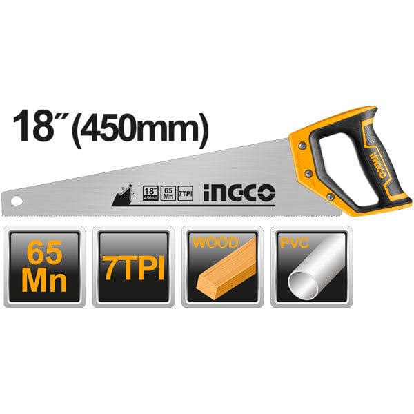 Ingco Hand Saw - HHAS15400 & HHAS15450 | Supply Master | Accra, Ghana Hand Saws & Cutting Tools Buy Tools hardware Building materials