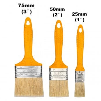 Ingco 3 Pieces Paint Brush Set - CHPTB7860301 | Supply Master | Accra, Ghana Paint Tools & Equipment Buy Tools hardware Building materials