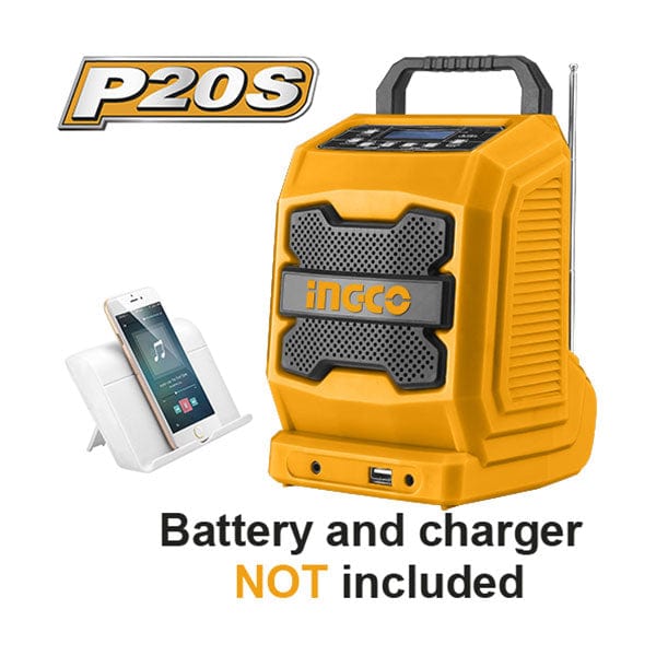 Ingco Cordless Lithium-Ion Job Radio 20V - CJRLI2001 | Supply Master | Accra, Ghan Specialty Power Tool Without Battery & Charger Buy Tools hardware Building materials