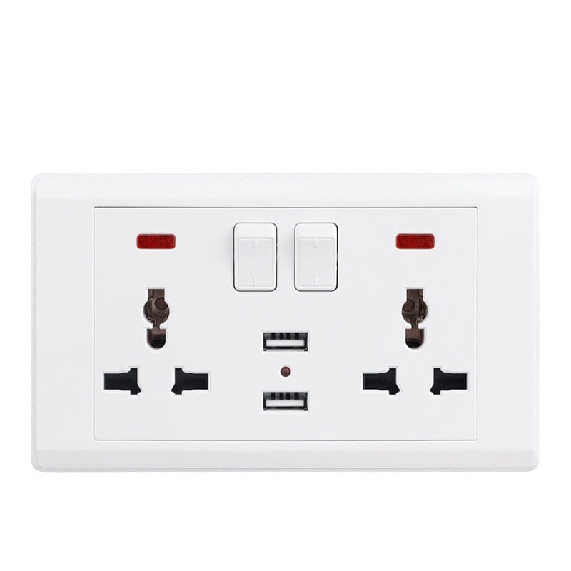 RR Kabel Universal 13A Double Socket Outlet with USB | Supply Master | Accra, Ghana Switches & Sockets Buy Tools hardware Building materials