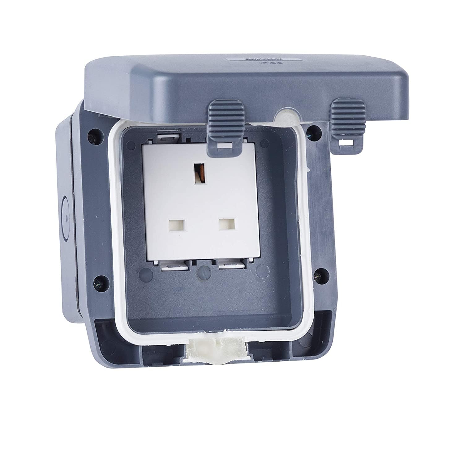 Schneider 13A IP66 1-Gang Switched Outdoor Weatherproof Single Socket | Supply Master | Accra, Ghana Switches & Sockets Buy Tools hardware Building materials